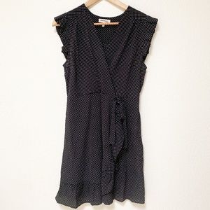 Monteau | Black White Polka Dot Dress L